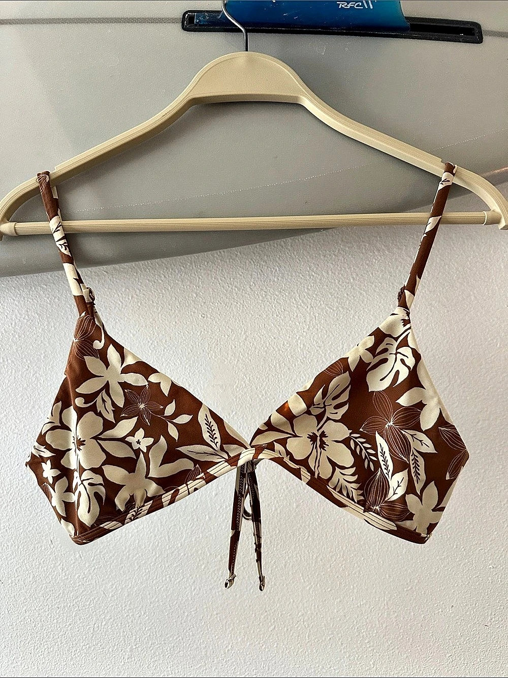 JOLYN x Eryn Krouse Vera Bikini Top Brown & Cream Medium